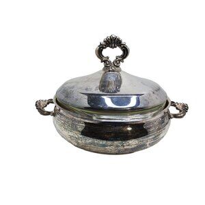 vintage 1950s estate find f.b.rogers silver plated serving dish